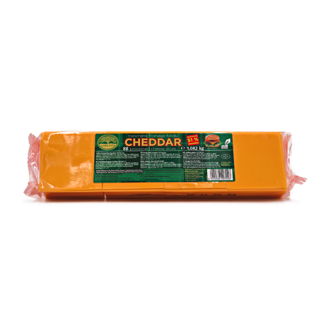 Cheddar Cheese Slices 51% OAKLAND - Premium Cheese